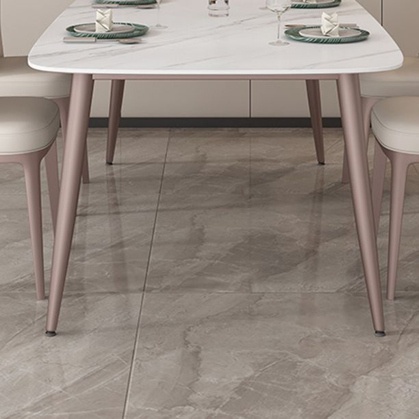 1/2/5/7 Pcs White Sintered Stone Dining Room Set Table Furniture Set for Home