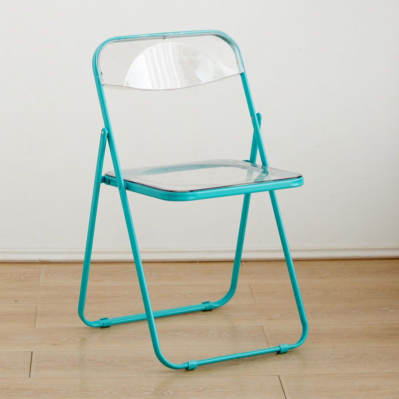 Modern Style Folding Open Back Metal Armless Dining Chairs(Set of 4/8)
