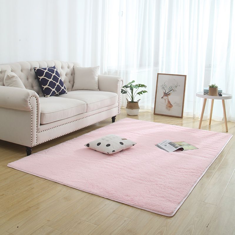 Scandinavisch vaste kleur Tapijt multi-kleuren faux wollen vloerkleurbestendig wasbaar wastbaar niet-slip tapijt voor slaapkamer