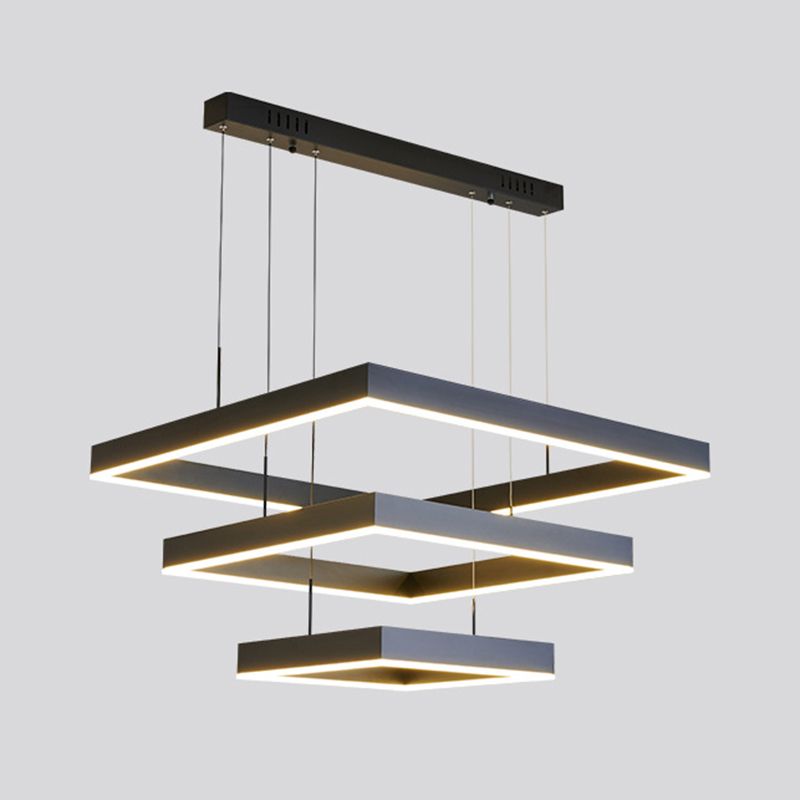 Moderne vierkante kroonluchter verlichtingsarmaturen metalen kroonluchter