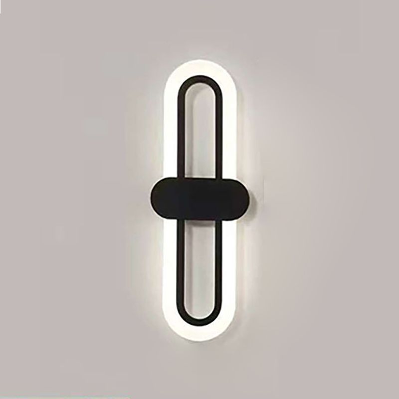 Nordische Metallwandleuchte ovale Form 16 "hohe LED -Wandleuchten für Schlafzimmer