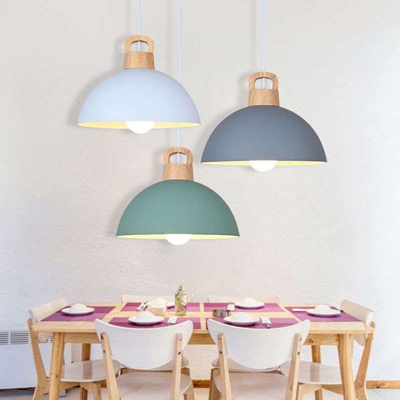 Bowl Shape Hanging Lighting Modern Style Metal 1 suspension légère pour salle à manger