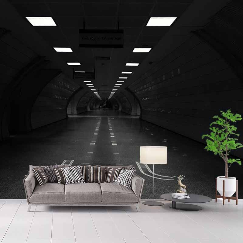 Customized Road Wall Mural Environment Friendly Wallpaper for Garage Decoration