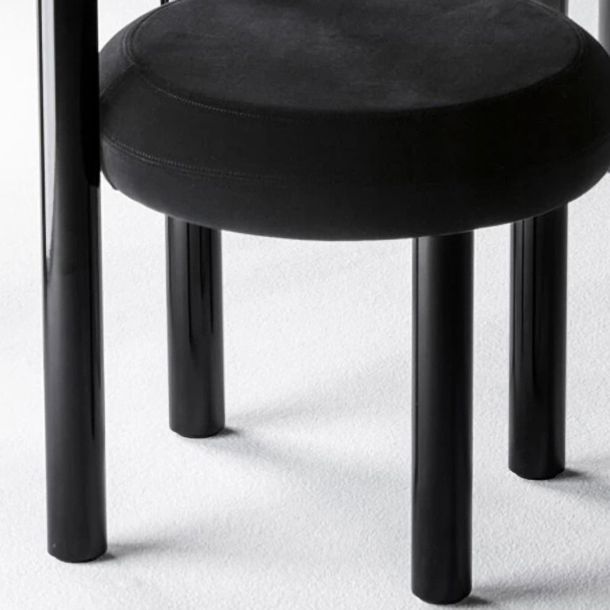 Chaises de salle à manger sans bras tapissées contemporaines, chaises latérales de salle à manger à dossier ouvert pour la maison