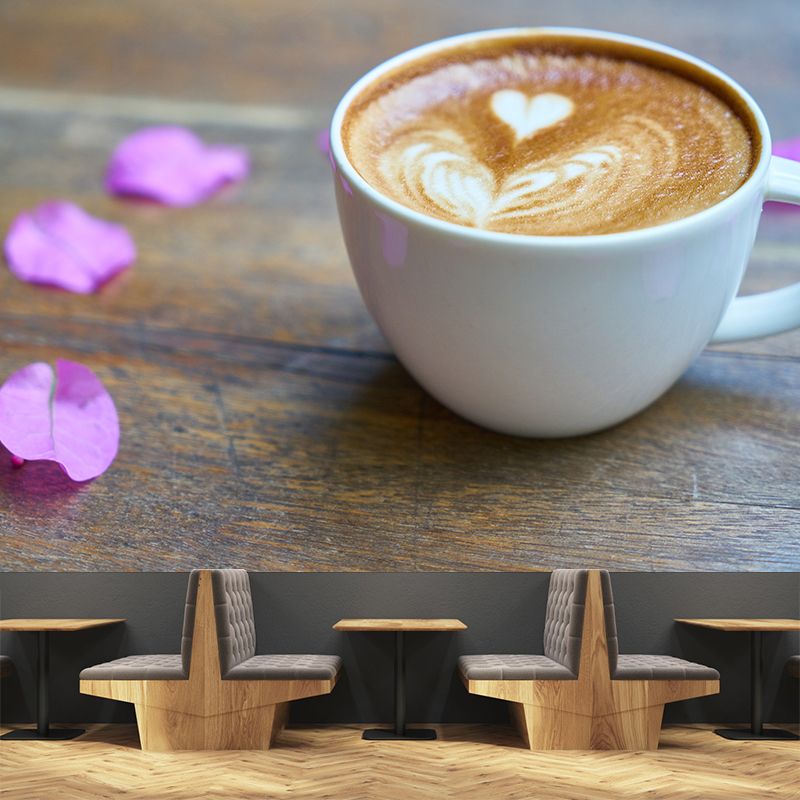 Strong Coffee Mural Modern Wall Covering for Coffee Shop and Living Room