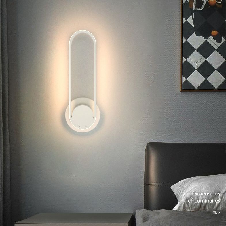 Rotatable 1 leichte ovale Wandleuchten moderner minimalistischer Metallleuchten