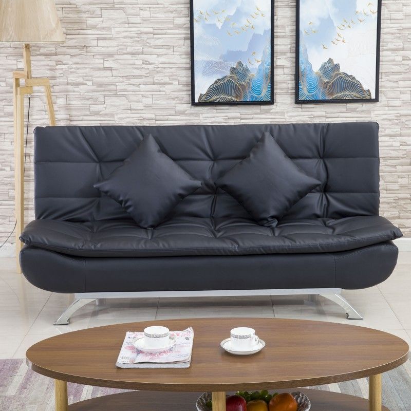 Kunstleder modernes Sofa armloses 33 -Zoll -Sofa für Wohnzimmer