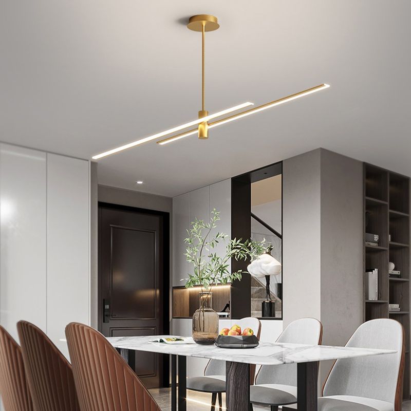 Contemporary Linear Chandelier Lights Metal Chandelier Lighting Fixtures