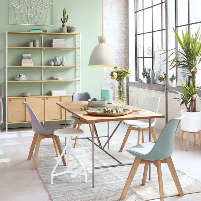 1 Light Dining Room Pendant Modern White / Pink suspendu plafond plafond avec ombre en métal en forme