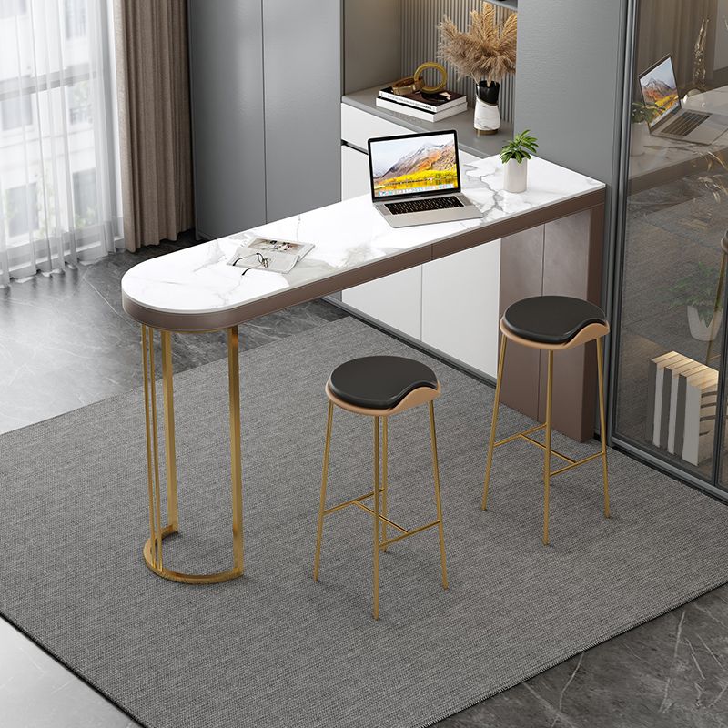 Contemporary Pub Table Set 1/2/3 Pcs Metal Frame Bar Table and Stools