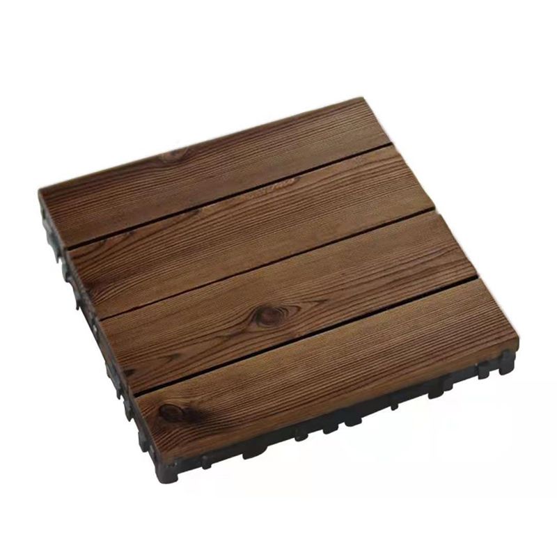 Outdoor Deck Plank Wooden Square Stripe Composite Floor Patio