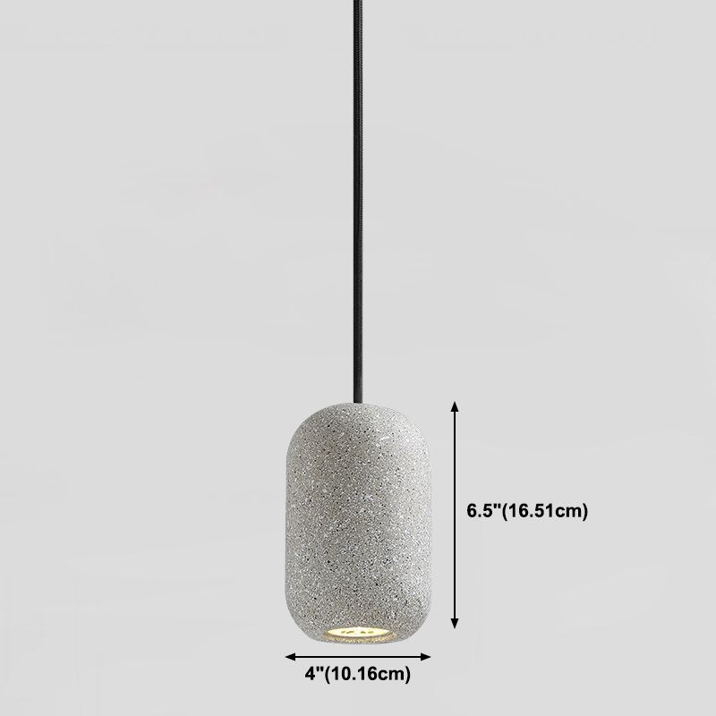 Lámpara de suspensión modernista de luz colgante de cemento cilíndrico para dormitorio