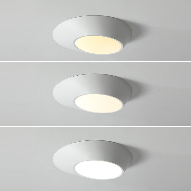 Plafonnier LED géométrique concis moderne en fer laqué avec abat-jour en acrylique