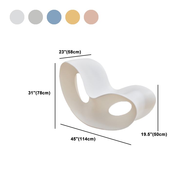 Modern Rocker Plastic Seat Belt Rocking Accent Chair for Living Room