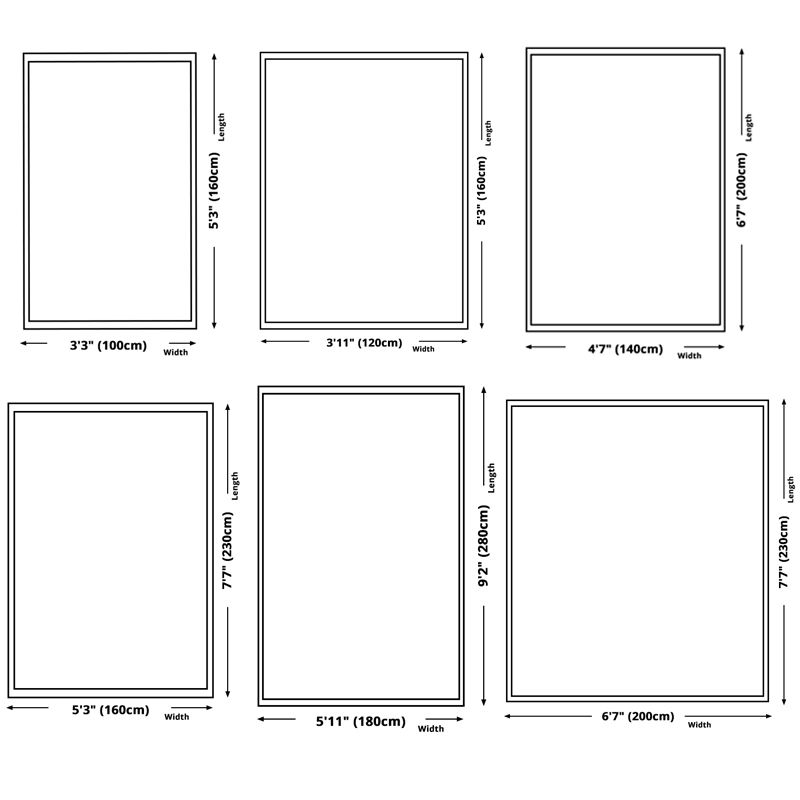 Simplicity Area Rug Geometric Pattern Carpet Polyester Anti-Slip Carpet for Home Decor