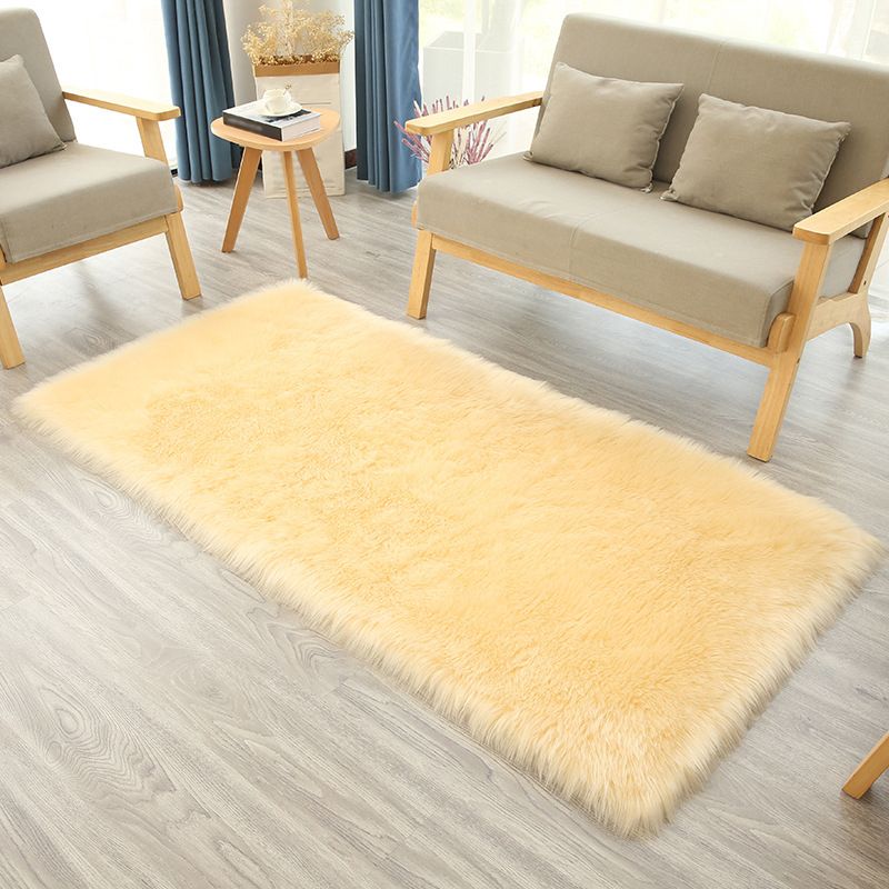Tapis de couleur unie moderne Polyester Area Tapis de soins Easy Care pour décoration intérieure