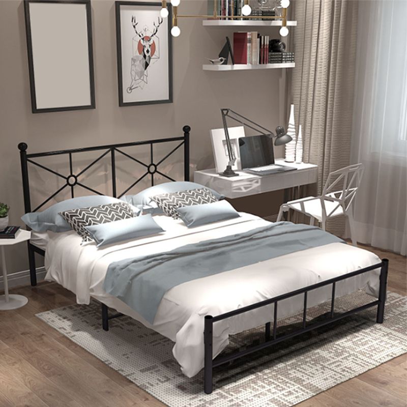 Wire-Grid Open-Frame BedIron Bed Frame with Headboard 39 inch