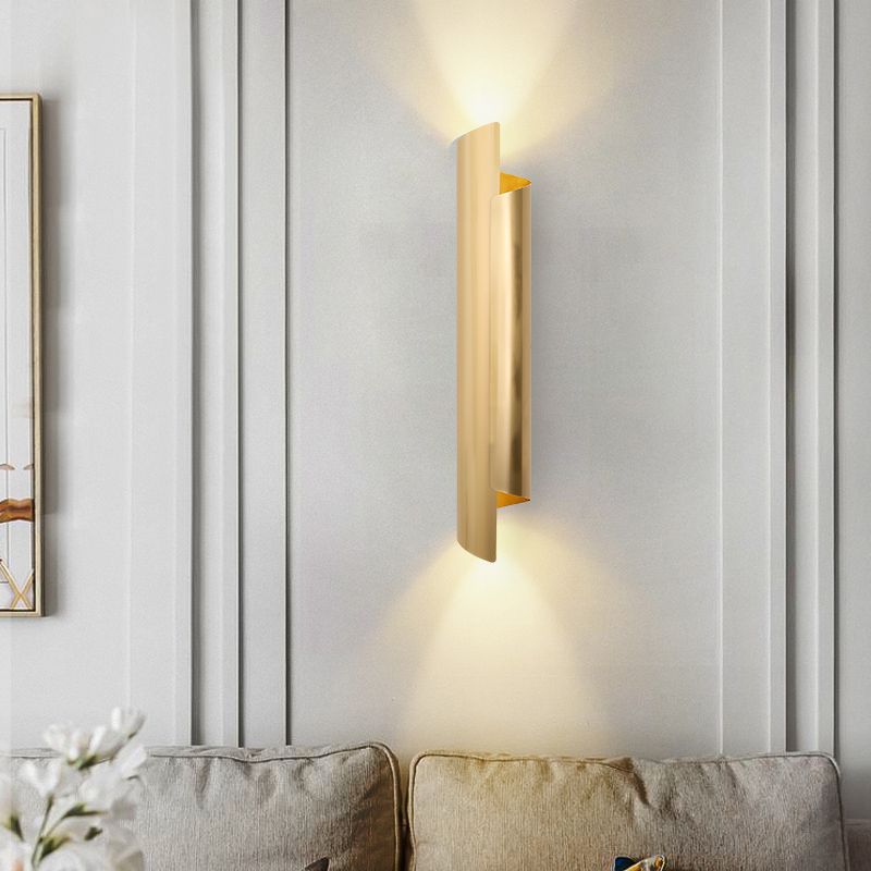 Iluminación de pared curva Minimalista Minimalista de iluminación de pared de metal para sala de estar