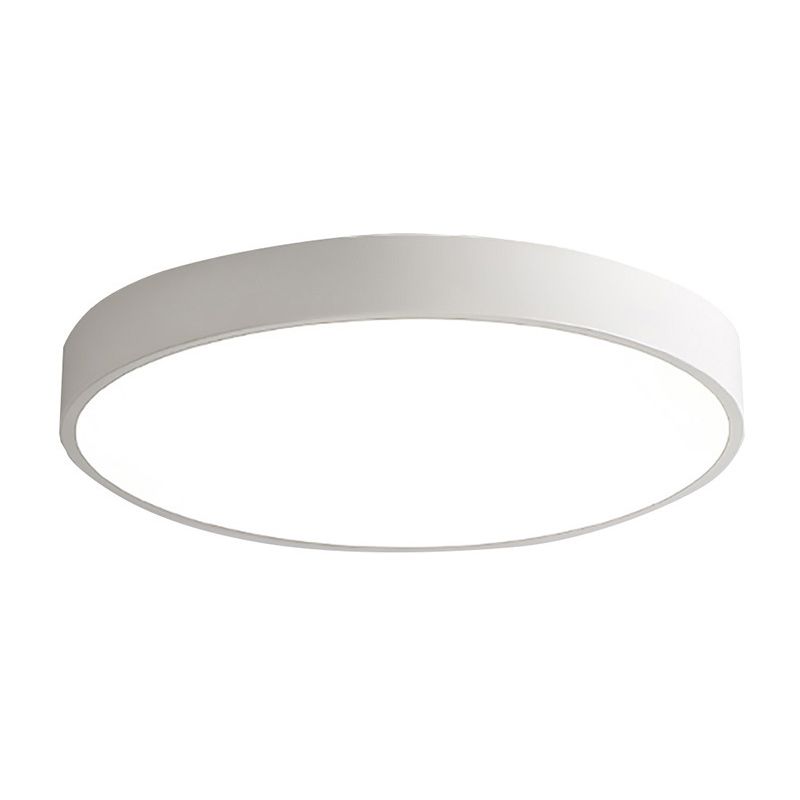 Lámpara de techo redonda de montaje empotrado, estilo moderno, acrílico, iluminación de montaje empotrado de 1 luz