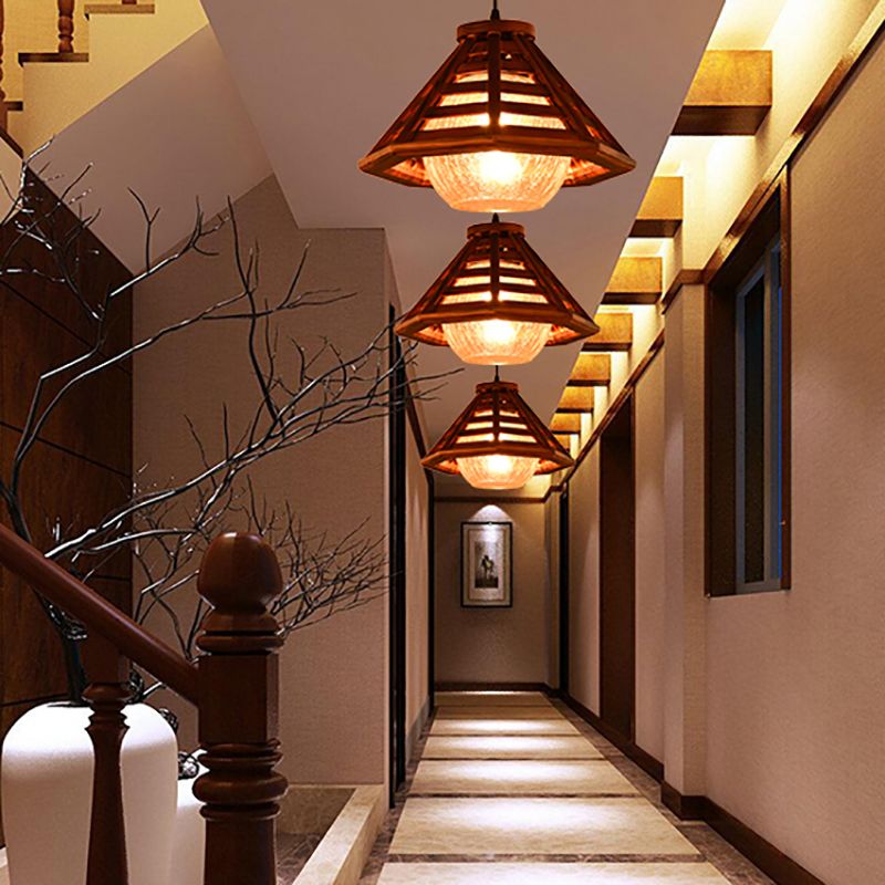 Assayage d'éclairage suspendu en bois moderne pour le café Room