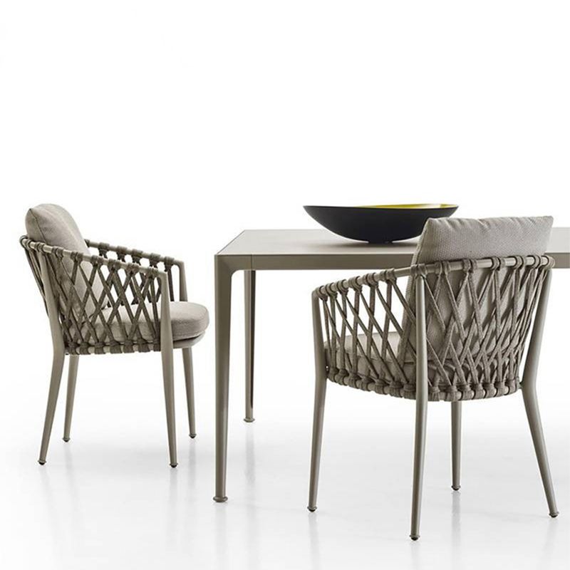 Stone/Wood Dining Table Farmhouse Table with Metal Frame for Living Room