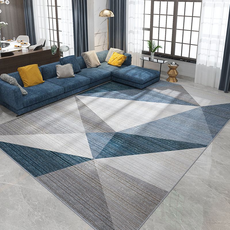 Multicolored Modern Rug Synthetics Geometric Print Area Carpet Anti-Slip Easy Care Indoor Rug for Bedroom