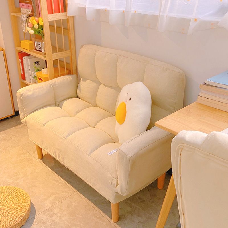 Living Room Velvet Sofa Contemporary Style Biscuit Back Seating