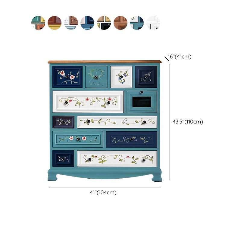 Coastal Storage Chest Dresser Wooden Dresser with Multi Drawers