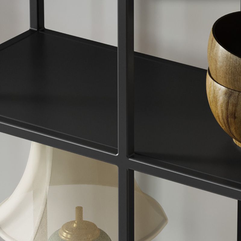Metal Shelves Included Bookshelf Etagere Open Back Modern Bookcase