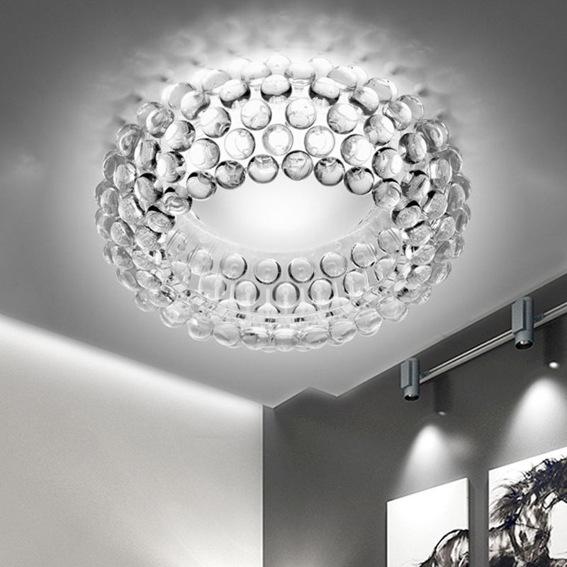 14 "/19.5" /25.5 " Wide Bubble Flush Lighting Designer Clear Glass Led Bedroom Flush Massimale Light Fixture