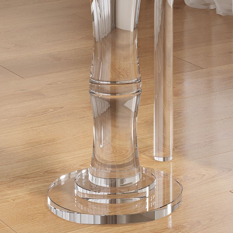 Modern Round Shape Courtyard Table Plastic Waterproof Outdoor Table