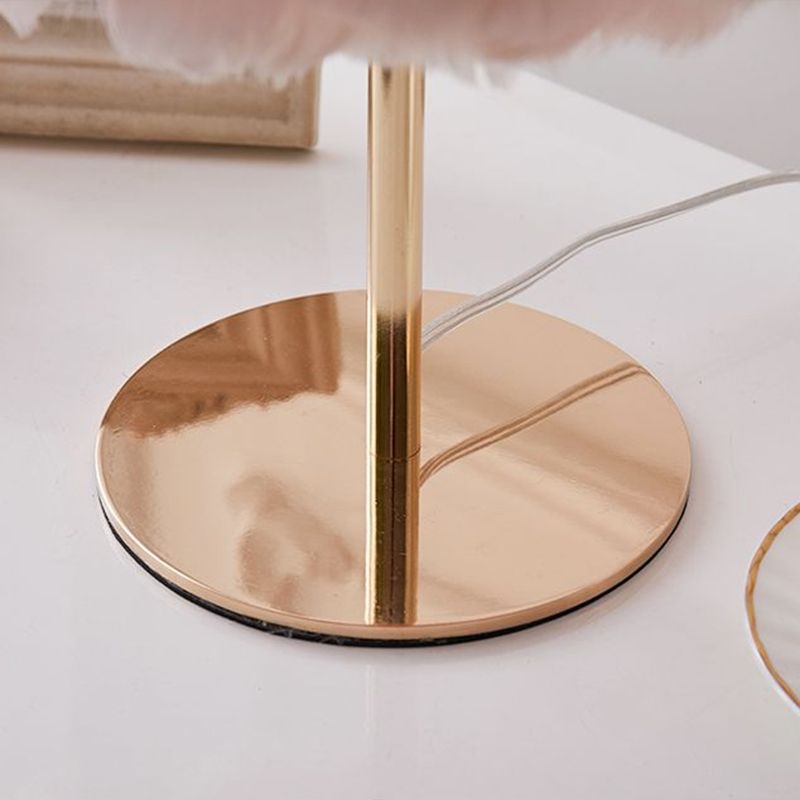 Iluminación de la noche esférica simplicidad pluma de 1 luces lámpara de mesa nocturna