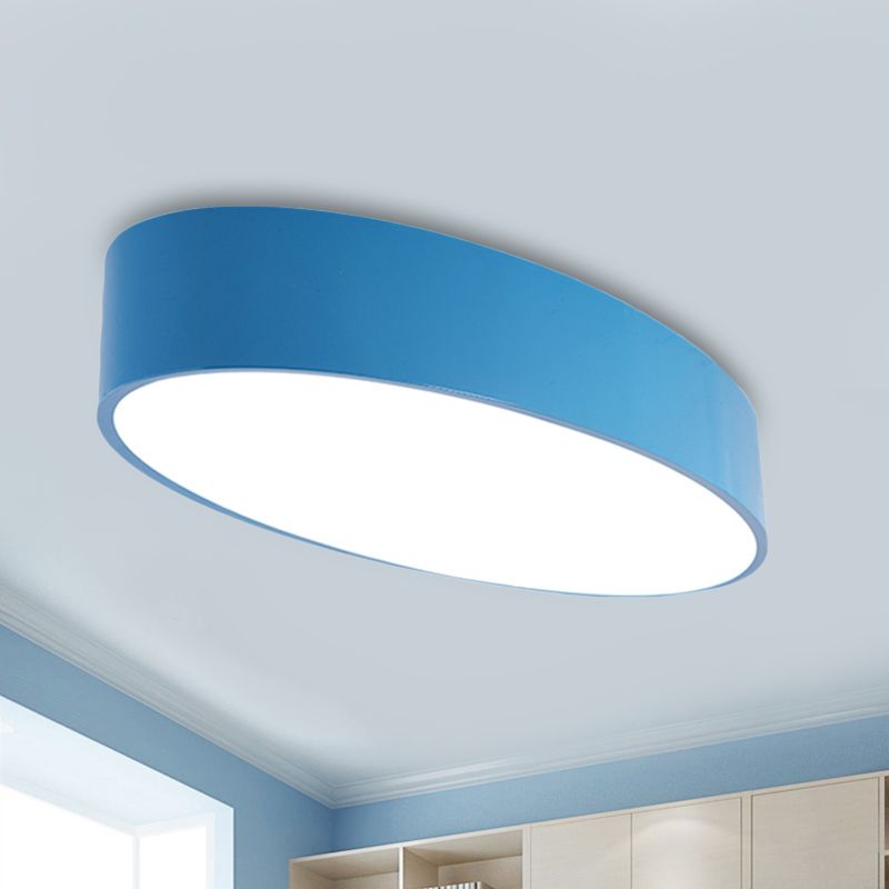 Acrylic Oval LED Flush Mount Light Modern Simple Style Ceiling Lamp for Kid Bedroom