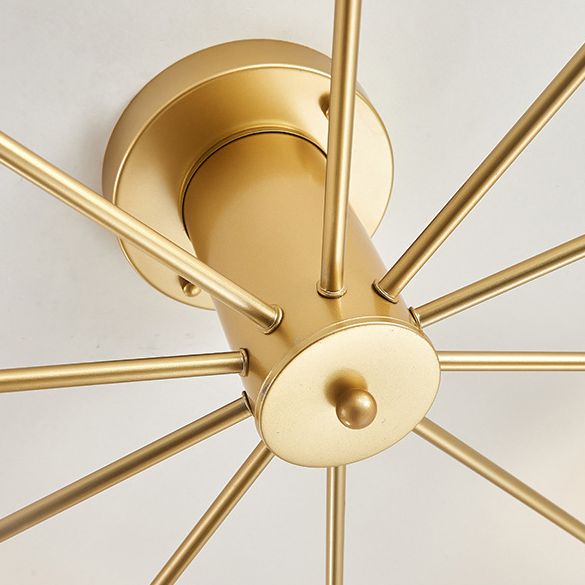 Étoile étoile exposée semi semi-chouchoute lumière moderne minimaliste de plafond de chambre à coucher en métal minimaliste monte