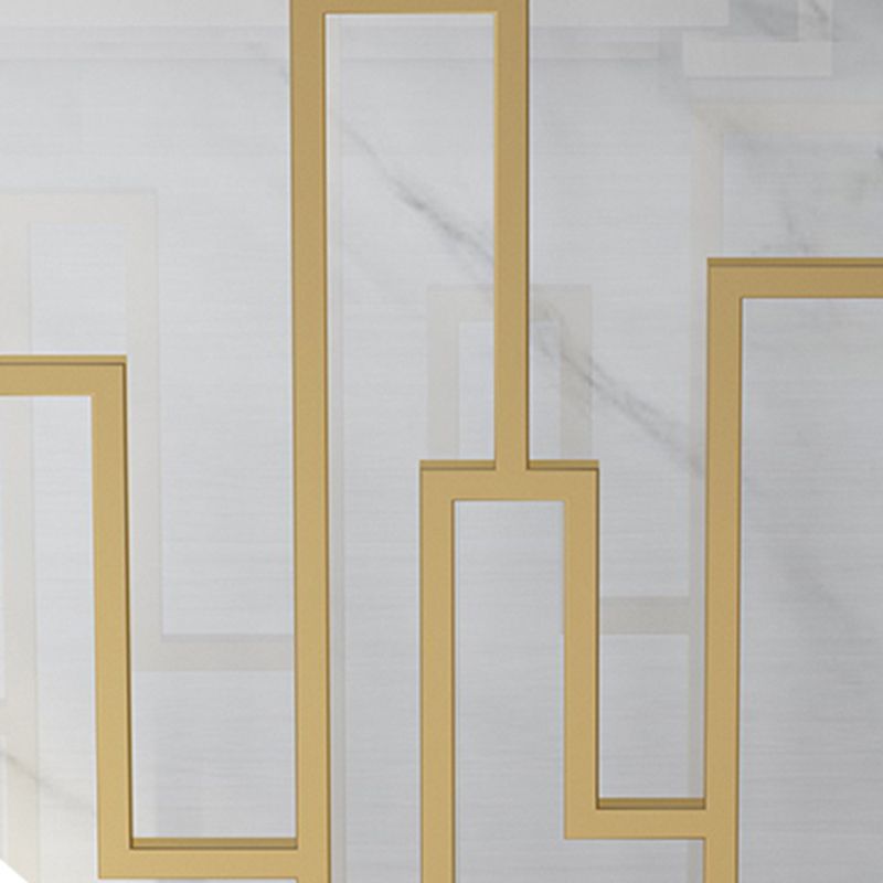 11.81" W Contemporary Console Accent Table Antique Finish Sofa Console Table in Marble