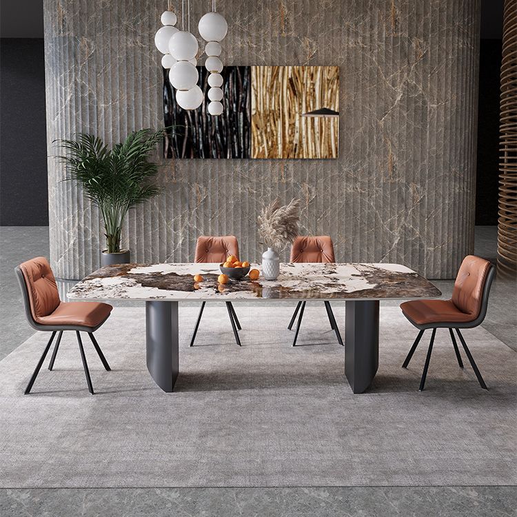 Sintered Stone Dining Table Set 1/4/5/7 Pieces Rectangle Contemporary Dining Set