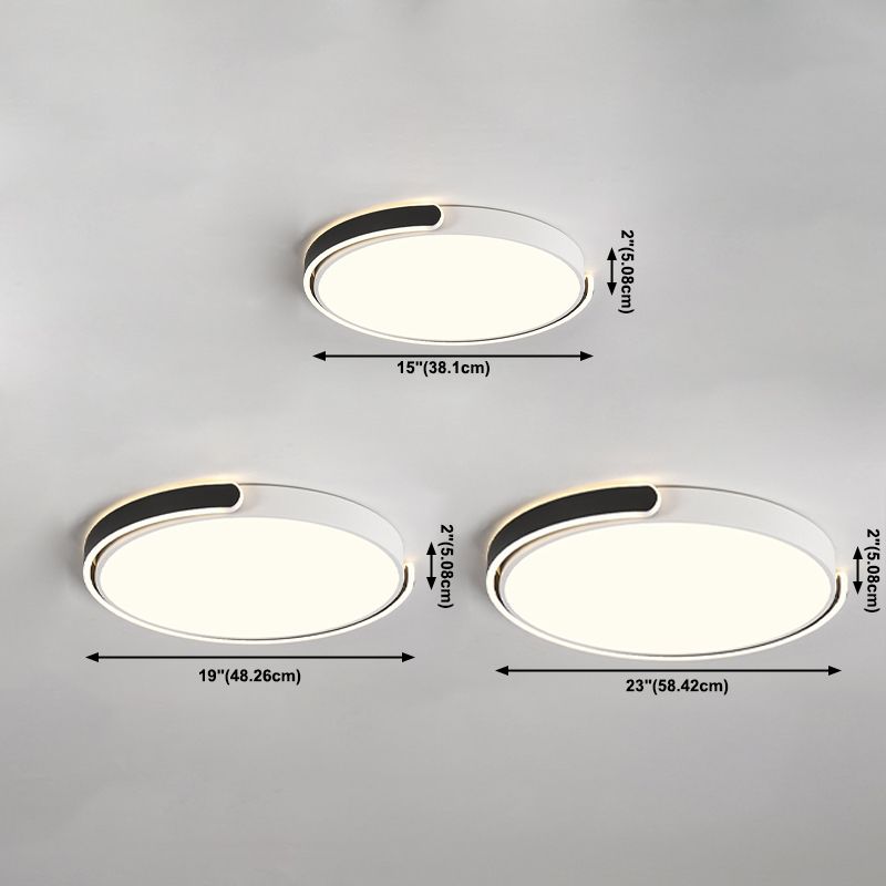 Moderne Stijl Metalen Led Flush Mount Plafond Lamp Fixtures Ronde 1-Light Led Flush Light
