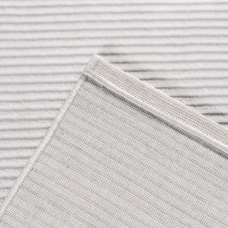 Grey Living Room Area Carpet Pure Color Polyester Area Rug Easy Care Washable Rug