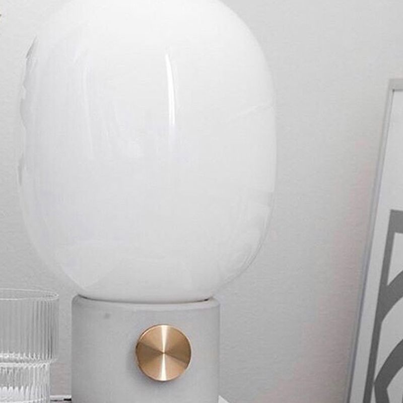 Nordic Style Simple Marble Table Lamp Modern Style Glass Desk Lamp for Study Bedroom