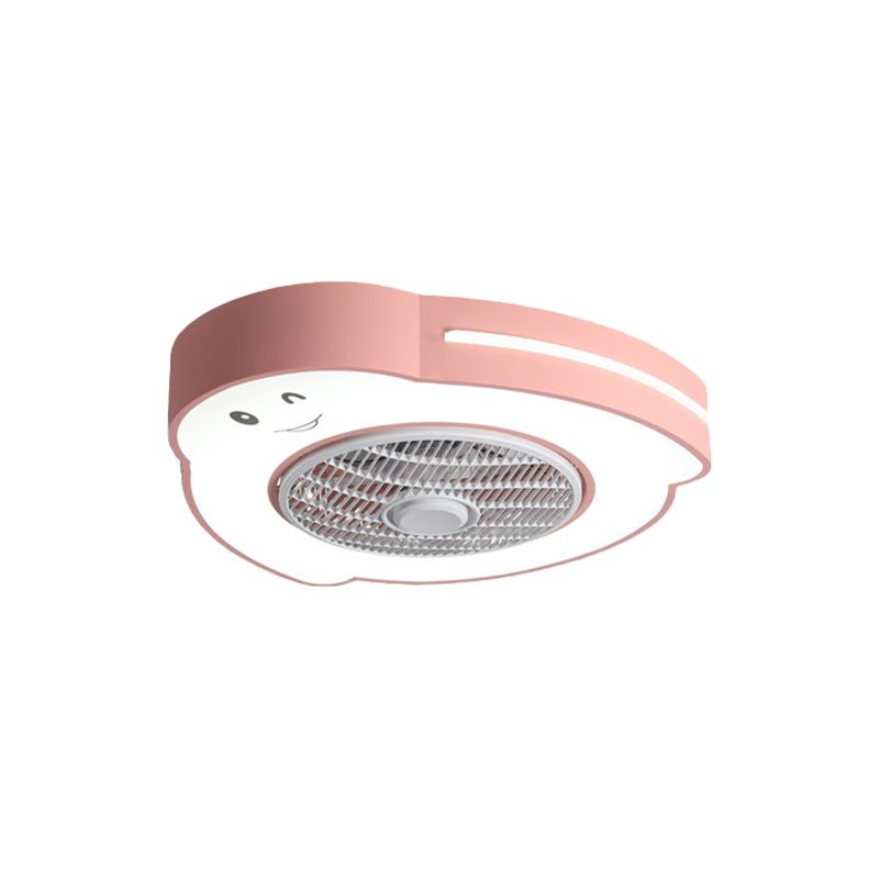 Cartoon Bear / Rabbit / Penguin Fan Lampy Acrylic Kids Room 23 "LED de large près du plafond Light en rose / gris