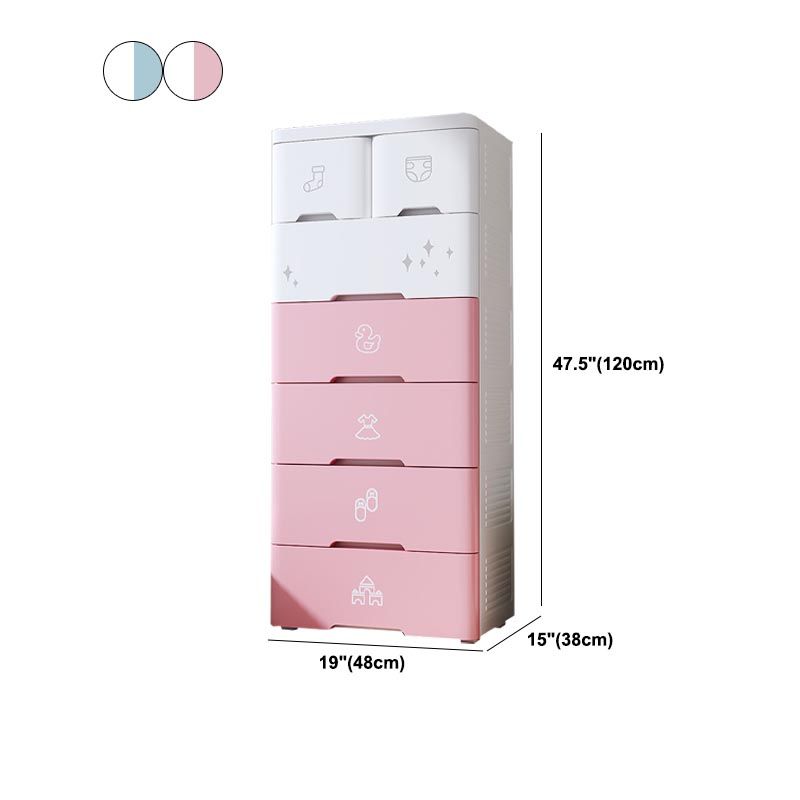 Plastic Storage Cabinet with Drawer Modern Wardrobe Armoire for Bedroom