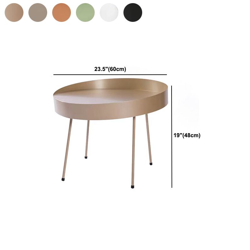 Dia 15.75"/23.62"/31.5" Iron Cocktail Table 4 Legs Coffee Table