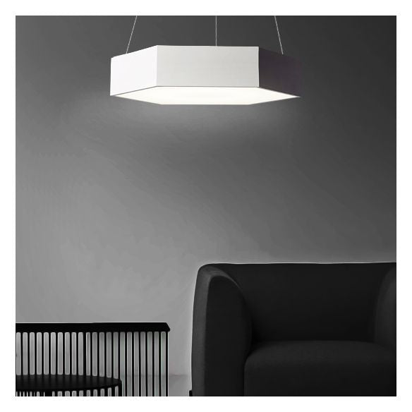 Yellow/Silver/Purple Hexagon Pendant Lamp Contemporary Led Metal Hanging Ceiling Light, 12"/18"/23.5" Wide