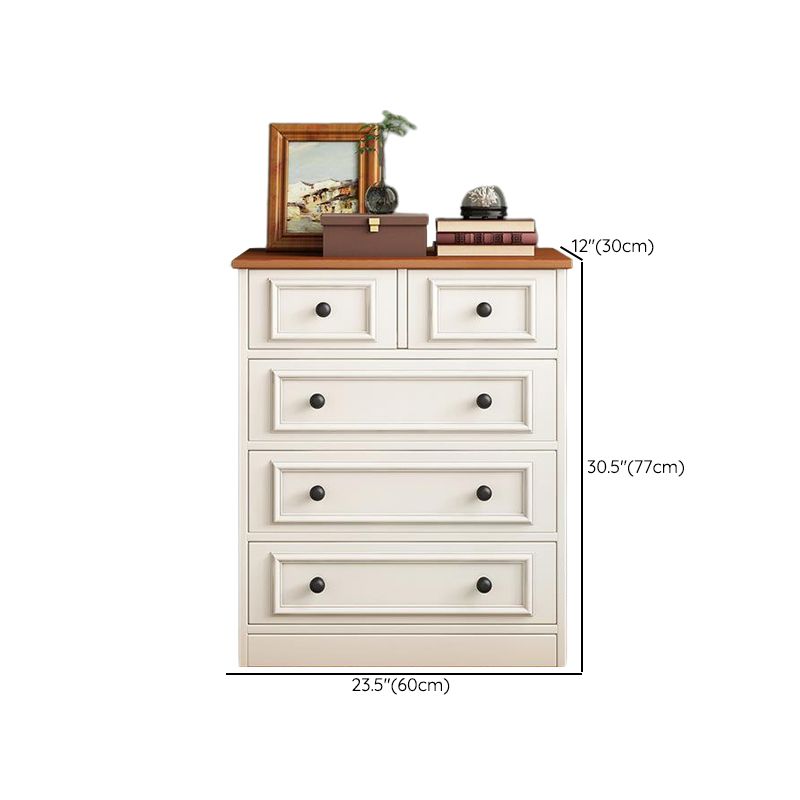 American Traditional Vertical Lingerie Chest Wood Storage Chest for Bedroom