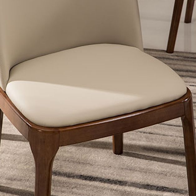 Chaises de salle à manger en bois de style scandinave, chaise sans bras à dossier solide pour salle à manger