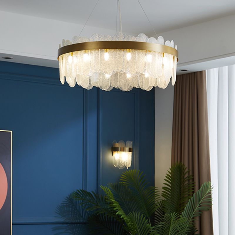 Moderno lampadario geometrico di vetro a sospensione creativo per soggiorno per soggiorno