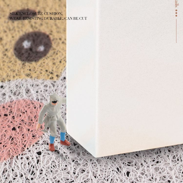 Grey Tone Home Decoration Carpet Bionic Cat Printed Area Rug Polyester with Non-Slip Backing Rug