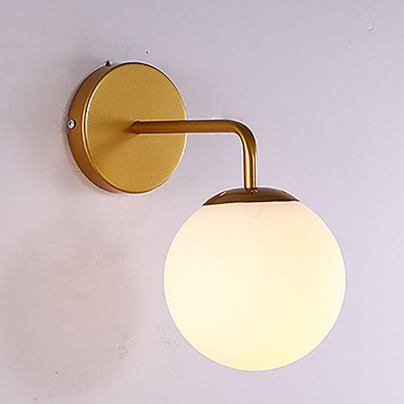 Minimalist Style Wall Sconce Lighting Glass Ball Shade Wall Lighting Fixtures