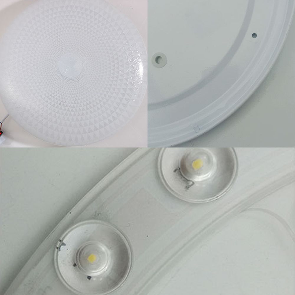 Lampe encastrée ronde acrylique moderne 15 "/ 19" diamètre LED plafonnier blanc, lumière chaude / blanche / naturelle