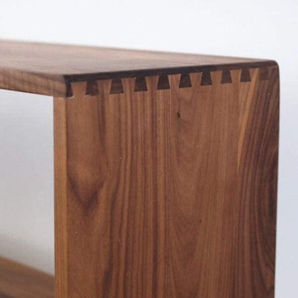 Scandinavian Open Back Bookshelf Standard Wooden Bookcase with Shelves